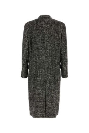 Dolce & Gabbana Mens Two-Tone Wool Blend Coat Fantasia Cappotti