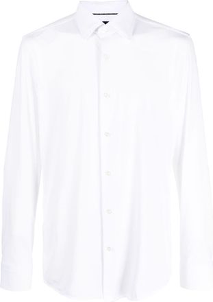 BOSS pointed-collar long-sleeve shirt - men - Recycled Polyamide/Elastane - 40 - White