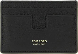 Tom Ford Hammered Card Holder Portafogli Nero-Uomo