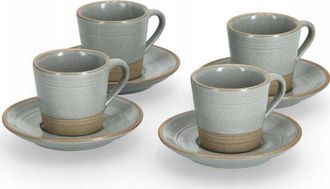 ZELLER Juego De 8 Tazas De Espresso Gris 60 Ml
