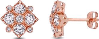 Rina Limor 14K Rose Gold 1.00 ct. tw. Diamond Square Earrings