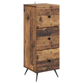 vidaXL Cajonera Madera Envejecida 33 X 34,5 X 90 Cm Vidaxl