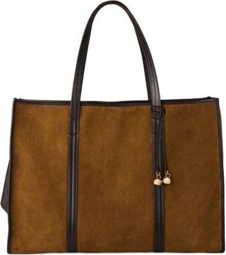Sandro Suede tote bag in Camel at Nordstrom, Size Medium
