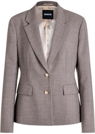 HUGO BOSS Womens Boss Jia11 Slim-Fit Wool Blend Blazer in Multi colour