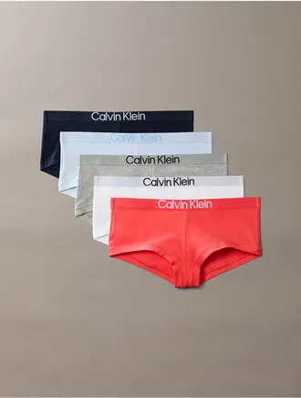 Calvin Klein Womens Extra Soft Cotton Stretch 5-Pack Boyshort - Multi - XL