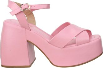 Offline Shoes Womens Ankle Strap Platform Sandal In Pink