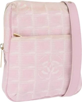 Chanel Pre-owned Cross Body Bags, female, Pink, Size: ONE SIZE Pre-owned Vintage Nylon Cross Body Bag