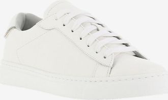 Fabiana Filippi Niedrige Schn&uuml;rsneakers aus genarbtem Leder Dalila