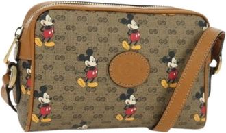 Gucci Pre-owned Cross Body Bags, female, Beige, Size: ONE SIZE Pre-owned Vintage Micro Small GG Canvas Shoulder Bag