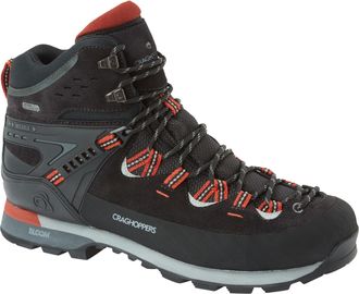 Craghoppers Volwassen uniseks Dura Pro Su&egrave;de wandelschoenen (Zwarte peper/sinaasappelrood)