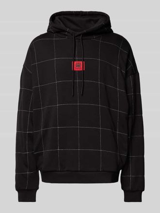 HUGO BOSS Hoodie mit &uuml;berschnittenen Schultern Modell Dally in Black, Gr&ouml;&szlig;e M