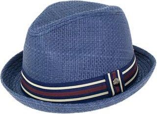 Peter Grimm Depp Toyo Straw Fedora in Navy at Nordstrom Rack, Size Large/x-Large