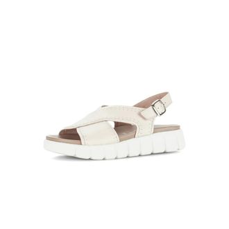 Gabor Plateau Sandaal - Dames - Schoenen - Beige - Maat: 37 EU Leer