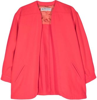 Saint Laurent 1980s open-front cotton jacket - women - Cotton - 36 - Red