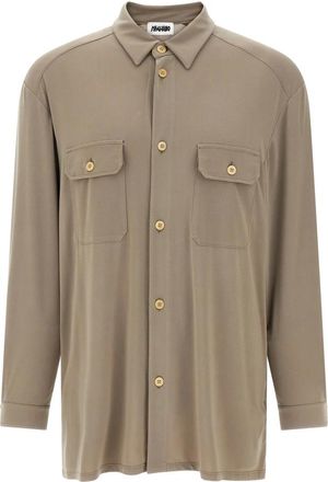 Magliano Heren, Overhemden, Beige, Maat: L Poliester
