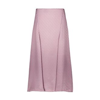 Fendi FF Silk Midi Skirt - Dames - Midirokken - Roze - S - Leer - Rokken
