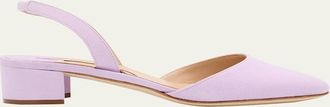 Manolo Blahnik Aspro Suede Slingback Pumps