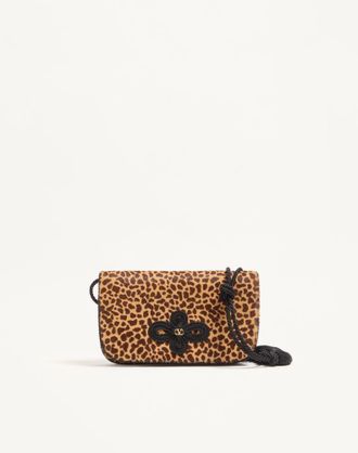 Valentino Garavani Mini Borsa A Spalla Sans Fin In Vitello Effetto Cavallino Animalier Donna ANIMALIER UNI