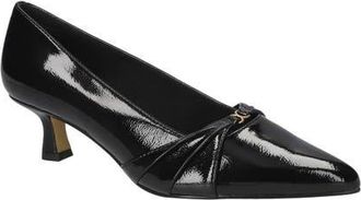 Bella Vita Ziggy Pointed Toe Kitten Heel Pump in Black Patent at Nordstrom, Size 6.5