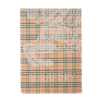 Burberry Winter Scarves, female, Beige, ONE SIZE, Wool and Silk Scarf