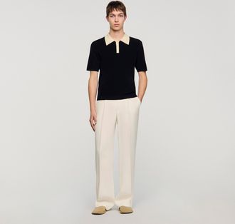 Sandro Two-tone polo shirt
