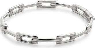 Monica Vinader Signature Link Bangle Bracelet in Sterling Silver at Nordstrom, Size X-Large