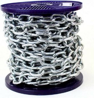 Trade Shop Trade Shop - Catena Di Sicurezza In Ferro Zincato Saldata Catene Genovese Bobina 45 Metri