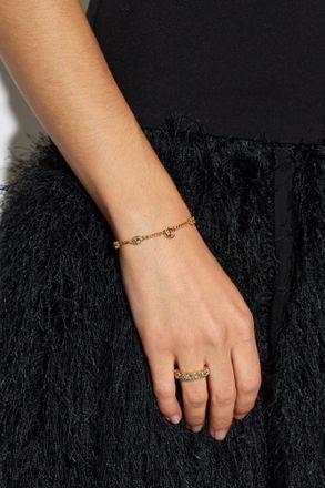 Jimmy Choo London Brass Bracelet With Logo, Womens, Gold
