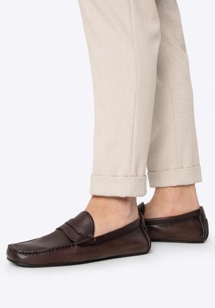 Wittchen Heren instapschoenen van leer, bruin