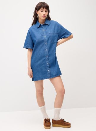 Twik Womens Short-sleeve denim shirtdress