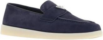 Prada Su&egrave;de Loafers - Heren - Loafers - Blauw - 46 EU - Su&egrave;de - Schoenen