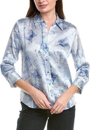 L'agence Dani 3/4-Sleeve Silk Blouse