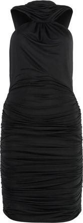 Giuseppe Di Morabito Gedrapeerde Jurk - Dames - Korte kleedjes - Zwart - M - Polyester - Kleedjes