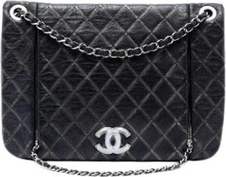 Chanel Pre-owned Quilted Shoulder Bag - Dames - Vintage Schoudertas - Zwart - ONE Size - Leer - Vintage