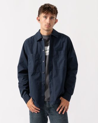 Boss Orange by Hugo Boss Locky 2 2 Mens Overshirt Dark Blue 404 in Cotton - Size Medium