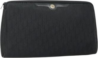 Dior Pre-owned Clutches, female, Black, Size: ONE SIZE Pre-owned Vintage Canvas Clutch