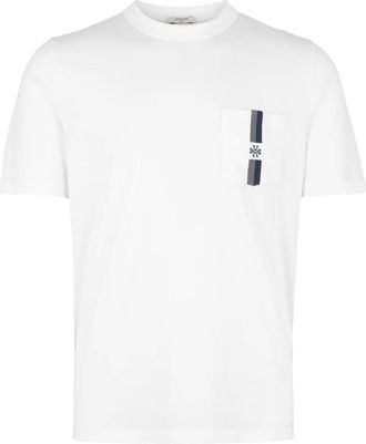 Jacob Cohen Tops, Heren, Wit, XL, Katoen, Wit T-shirt