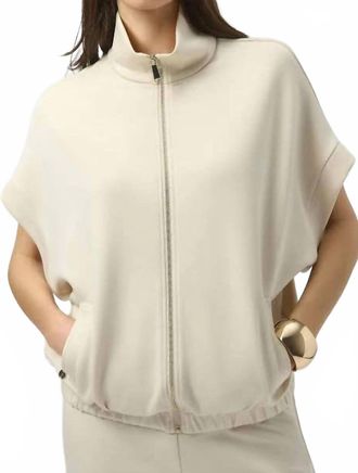 Joseph Ribkoff Casual Zip-Up Jacket In Birch