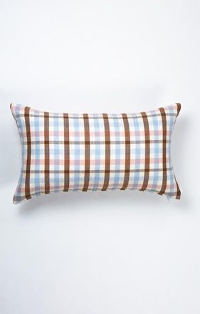 Archive New York Handwoven Classic Plaid Rectangle Cotton Throw Pillow in Brown at Nordstrom, Size 12X20