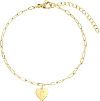 Adornia Initial Chain Bracelet in Gold-C at Nordstrom Rack