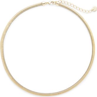 Brook & York Izzy Herringbone Chain Choker in Gold at Nordstrom