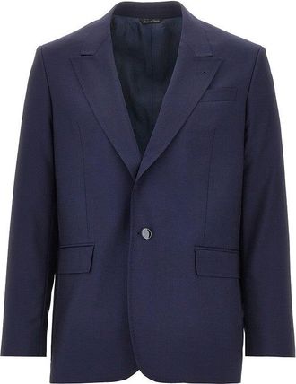 Reveres Wool and mohair single-breasted jacket Man 46