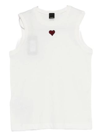 Pinko heart tank top - White