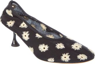 Proenza Schouler Tee Embroidered Mesh & Leather Pump