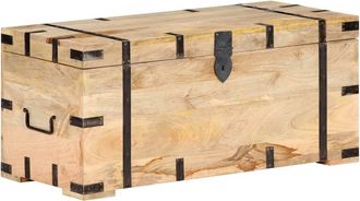 vidaXL Ba&uacute;l Madera Maciza De Mango 90x40x40 Cm Vidaxl