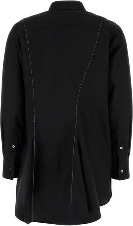 sacai Womens Black Polyester Blend Shirt Exterior: Wool Camicie