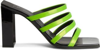 Giuseppe Zanotti 85mm block-heel strappy sandals - women - Other fibres - 37.5 - Green
