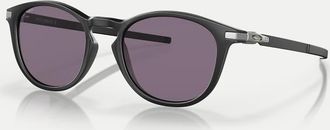 Oakley Pitchman R - Occhiali da sole rotondi nero satinato con lenti grigie