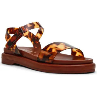 Anne Klein Elani Ankle Strap Sandal in Tortoise at Nordstrom, Size 8.5