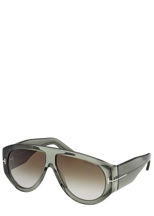 Tom Ford Bronson Aviator-style Sunglasses - Green - One Size